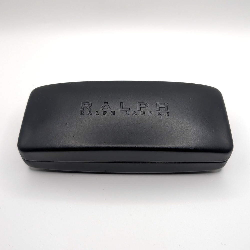 Vintage Ralph Lauren Black Hard Shell Eyeglass Case with Branded Cleaning Cloth
